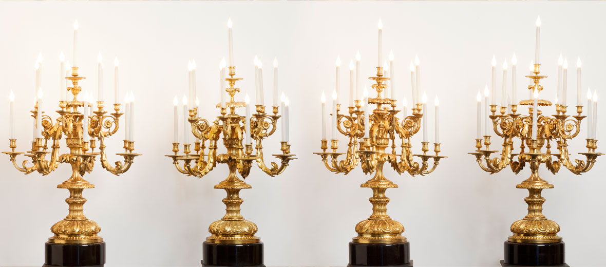 Four Spencer Candelabra